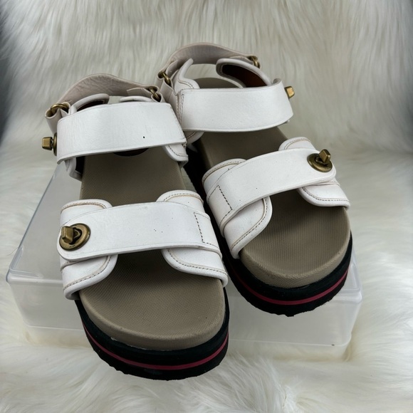 COACH TRAIL PLATFORM SANDALS SIZE 9B WOMANS - Picture 1 of 13
